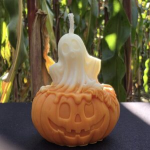Halloweenowa świeca sojowa „Duch Dyni” 👻🎃